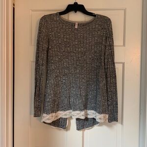 Target Long Sleeve Lace Detail Tee